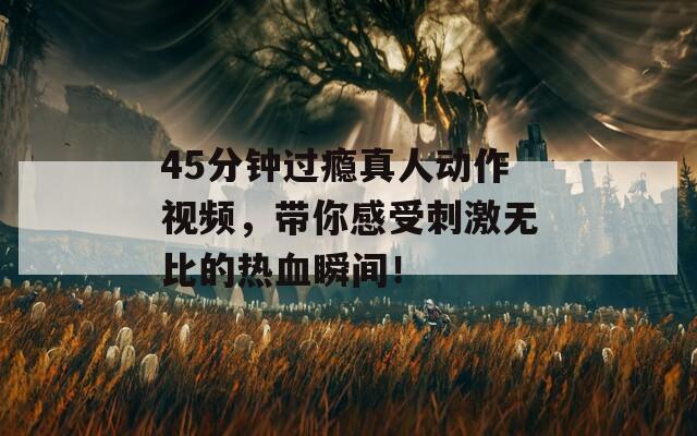 45分钟过瘾真人动作视频，带你感受刺激无比的热血瞬间！