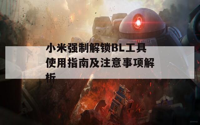 小米强制解锁BL工具使用指南及注意事项解析